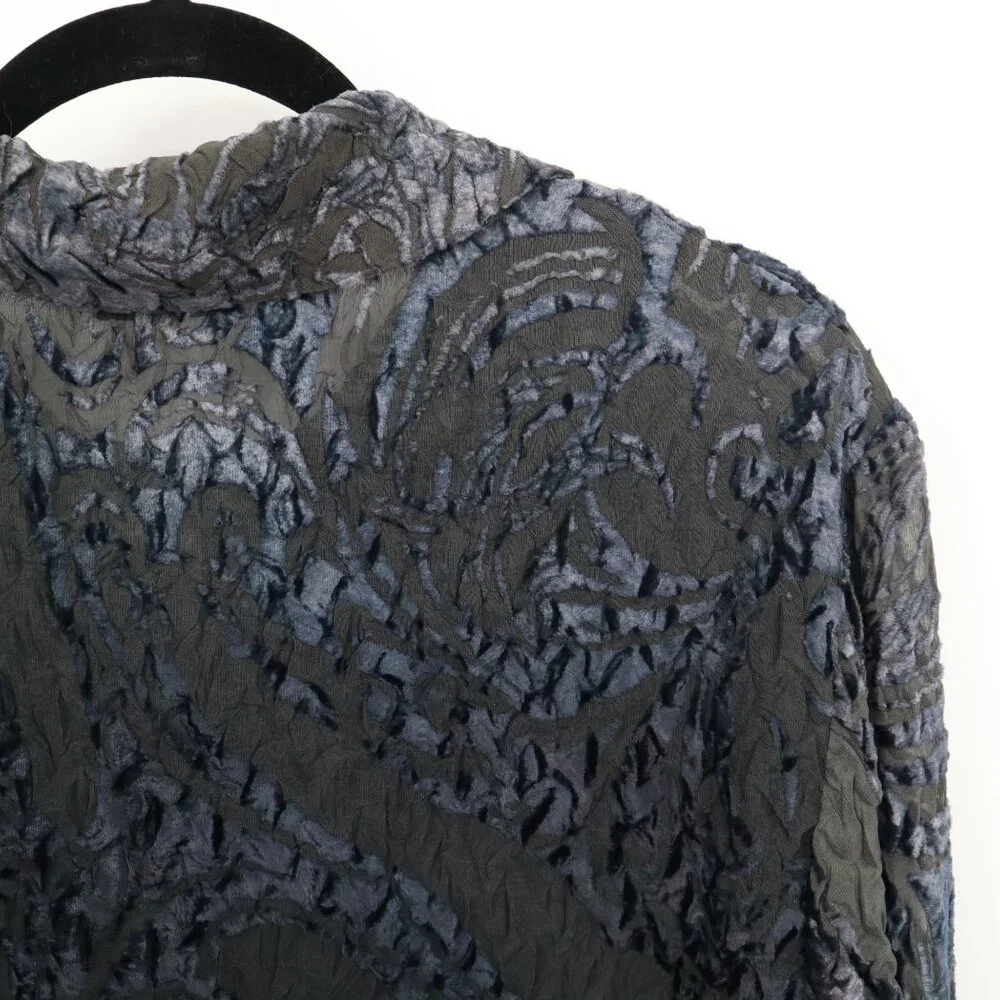 Komarov Textured Shirt Womens L Black Whimsigoth Fairy Grunge Dark Feminine Edgy - Picture 9 of 16